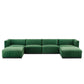 Conjure Channel Tufted Performance Velvet 6-Piece Sectional By Modway - EEI-5768 | Sofa Set | Modishstore - 26