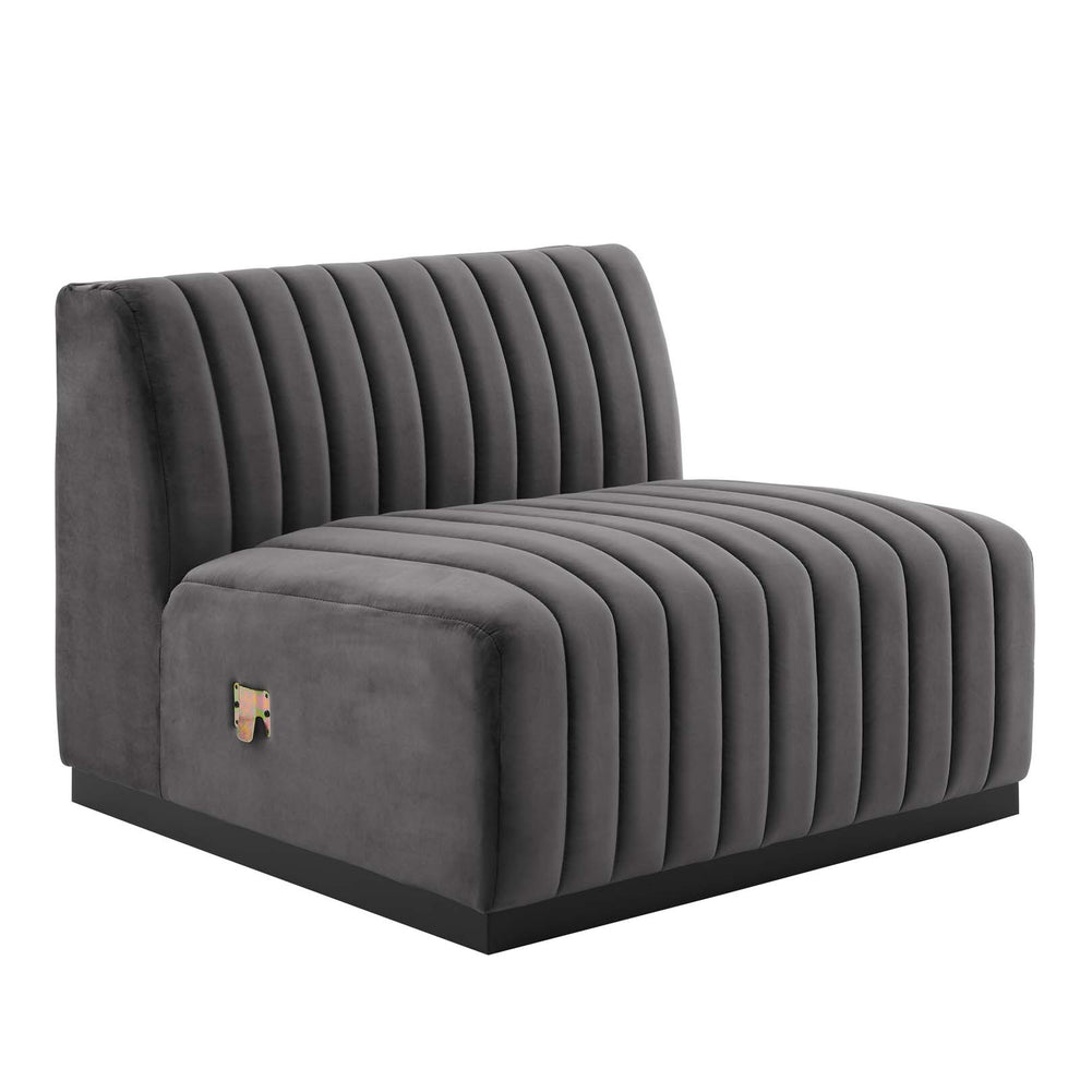 Conjure Channel Tufted Performance Velvet 6-Piece Sectional By Modway - EEI-5768 | Sofa Set | Modishstore - 46