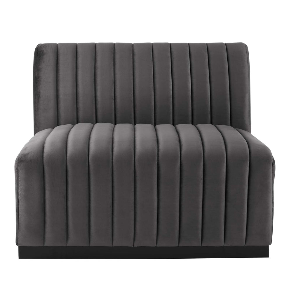 Conjure Channel Tufted Performance Velvet 6-Piece Sectional By Modway - EEI-5768 | Sofa Set | Modishstore - 48