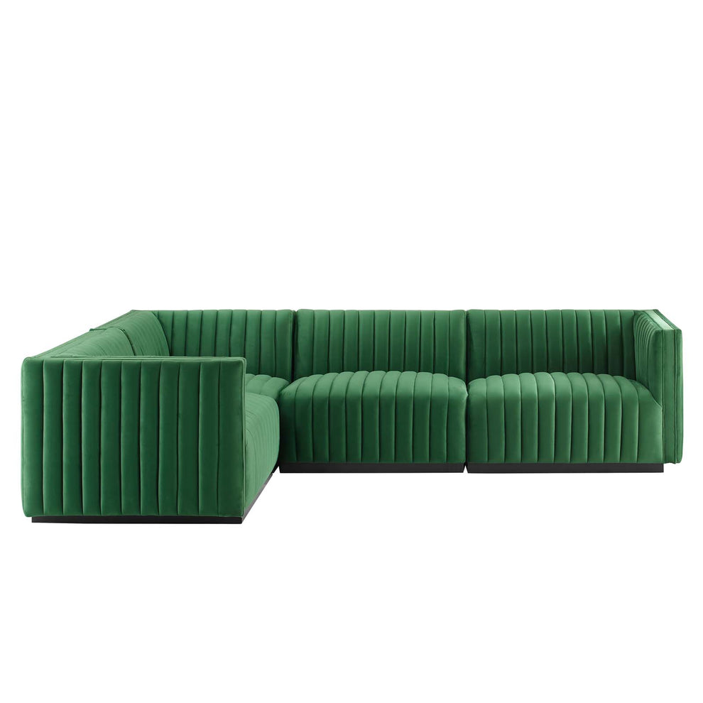 Conjure Channel Tufted Performance Velvet 4-Piece Sectional By Modway - EEI-5769 | Sectional | Modishstore - 26