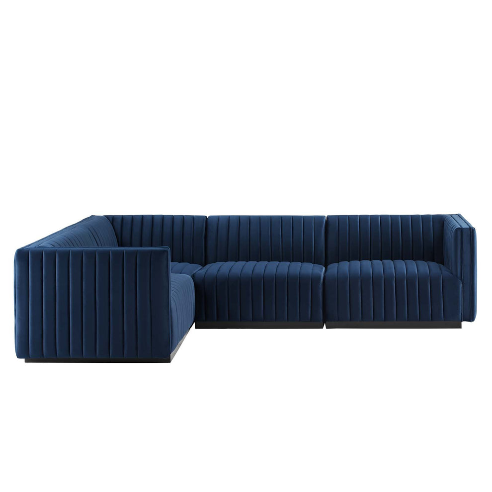 Conjure Channel Tufted Performance Velvet 4-Piece Sectional By Modway - EEI-5769 | Sectional | Modishstore - 58