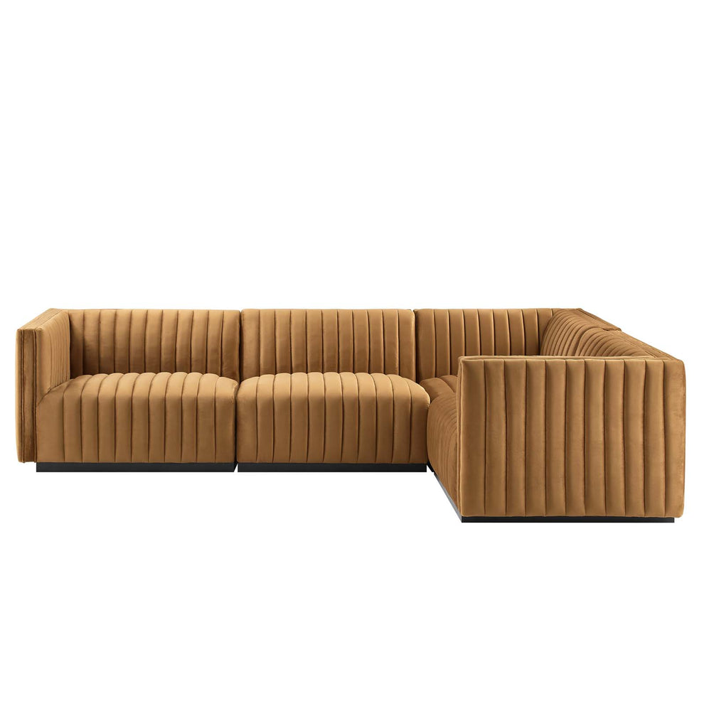Conjure Channel Tufted Performance Velvet 4-Piece Sectional By Modway - EEI-5770 | Sectional | Modishstore - 10