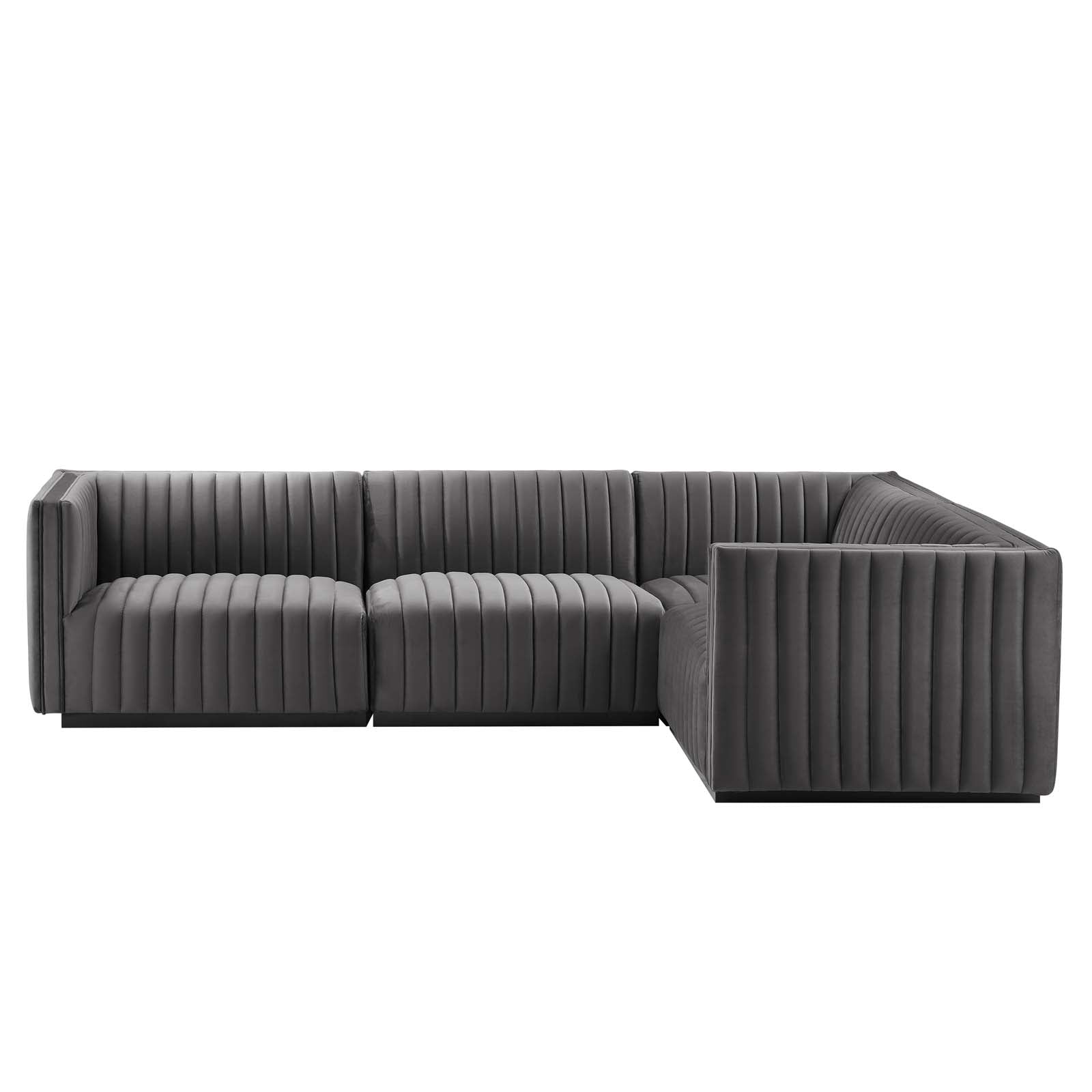 Conjure Channel Tufted Performance Velvet 4-Piece Sectional By Modway - EEI-5770 | Sectional | Modishstore - 42