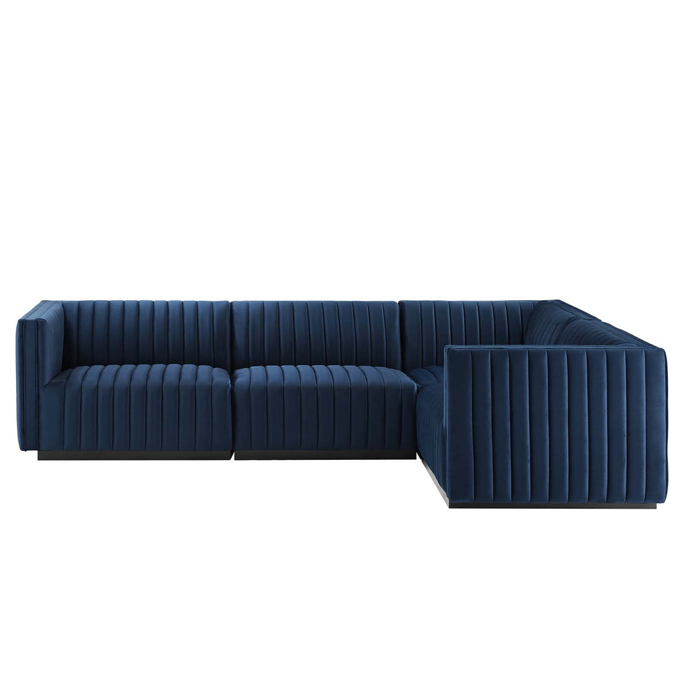 Conjure Channel Tufted Performance Velvet 4-Piece Sectional By Modway - EEI-5770 | Sectional | Modishstore - 58