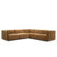 Conjure Channel Tufted Performance Velvet 5-Piece Sectional By Modway - EEI-5771 | Sectional | Modishstore - 2