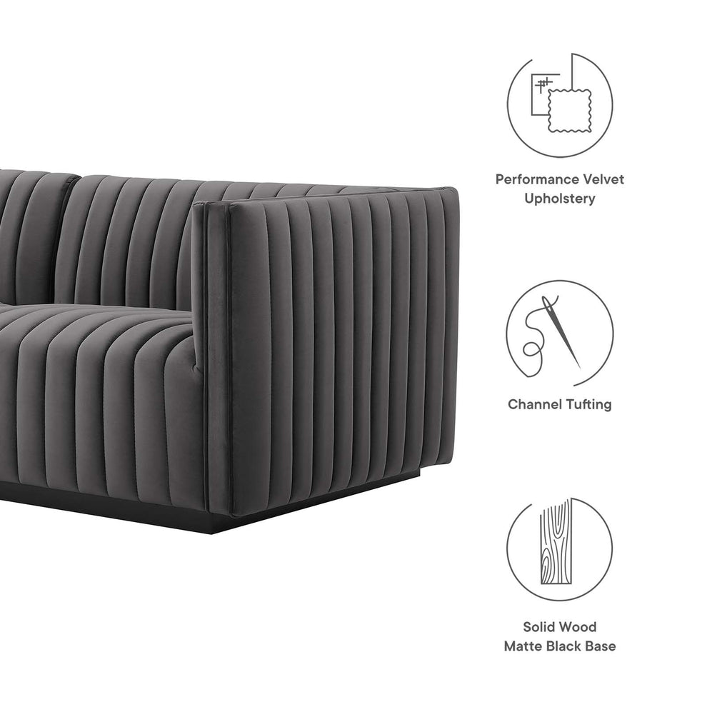 Conjure Channel Tufted Performance Velvet 5-Piece Sectional By Modway - EEI-5771 | Sectional | Modishstore - 39