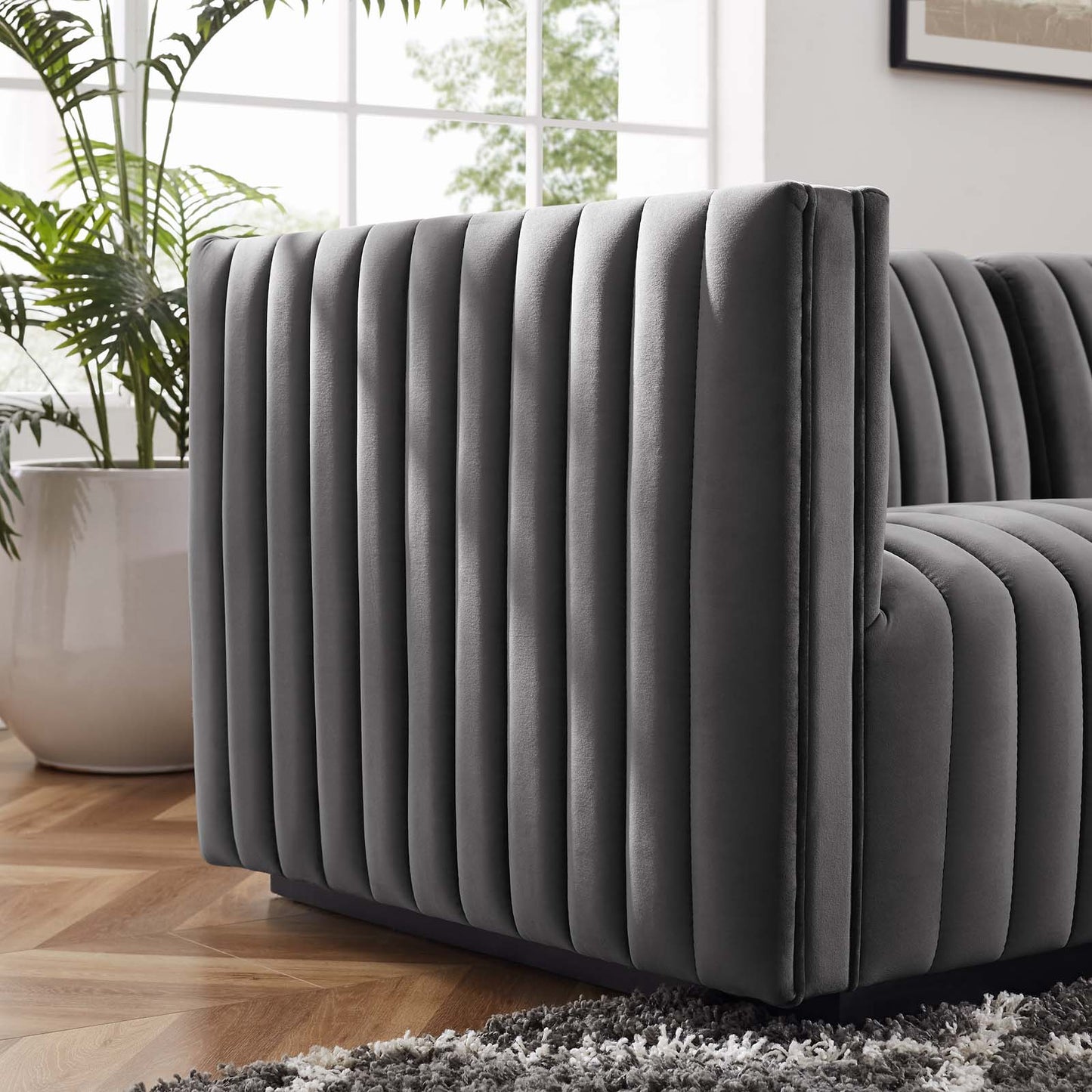 Conjure Channel Tufted Performance Velvet 5-Piece Sectional By Modway - EEI-5771 | Sectional | Modishstore - 40