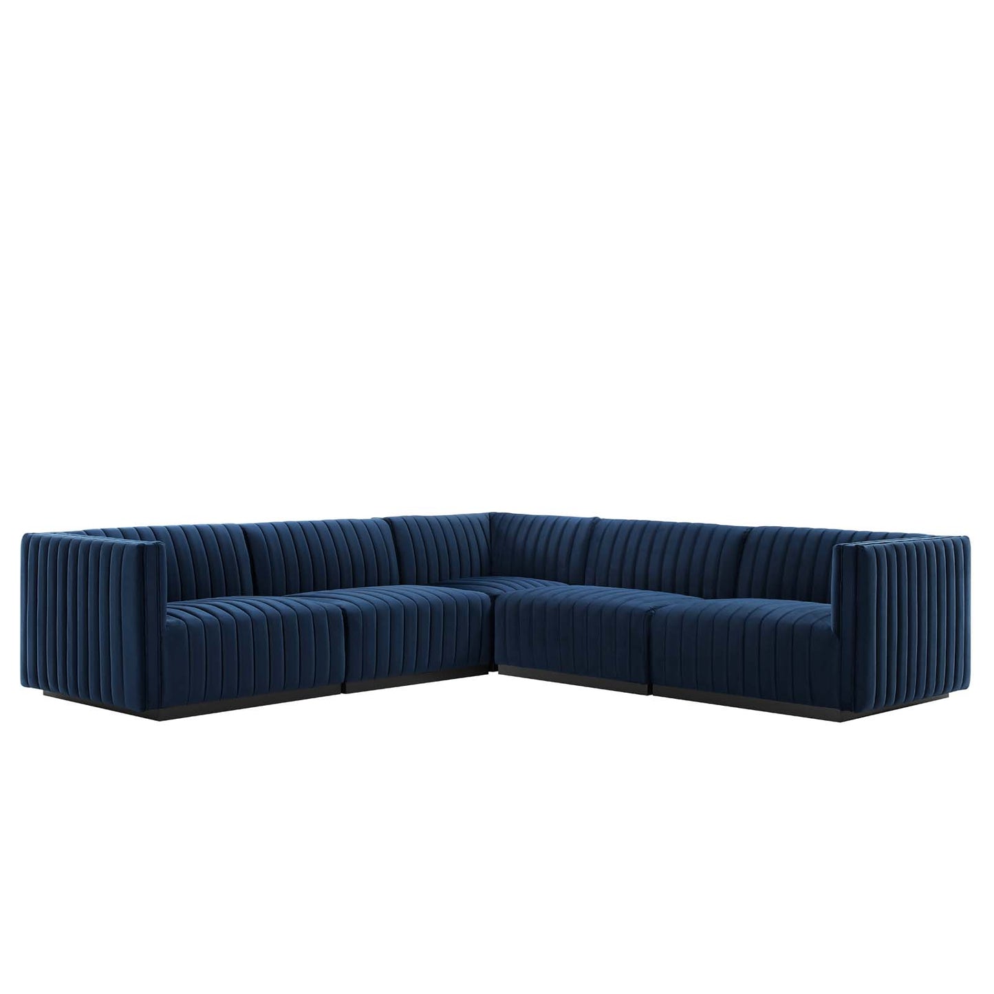 Conjure Channel Tufted Performance Velvet 5-Piece Sectional By Modway - EEI-5771 | Sectional | Modishstore - 49