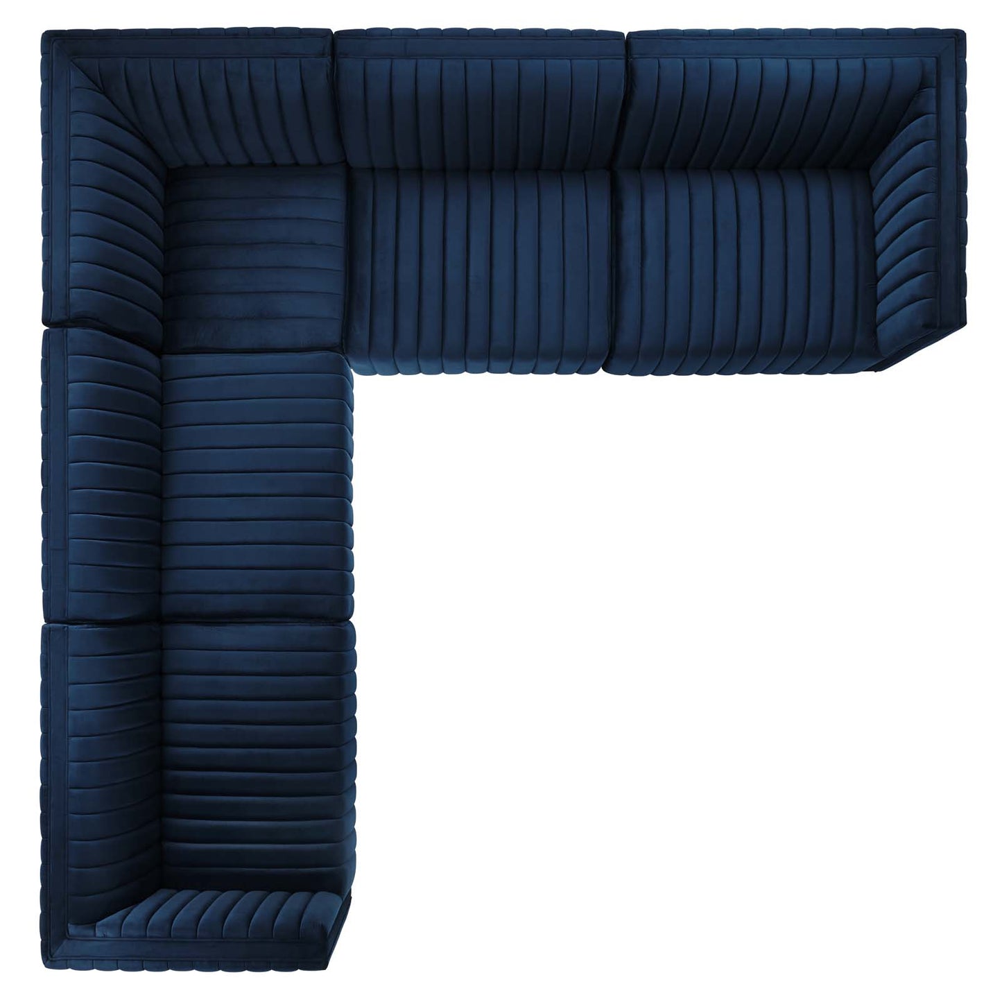 Conjure Channel Tufted Performance Velvet 5-Piece Sectional By Modway - EEI-5771 | Sectional | Modishstore - 58