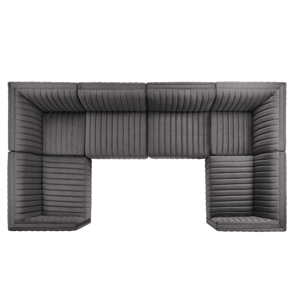 Conjure Channel Tufted Performance Velvet 6-Piece Sectional By Modway - EEI-5773 | Sectional | Modishstore - 42
