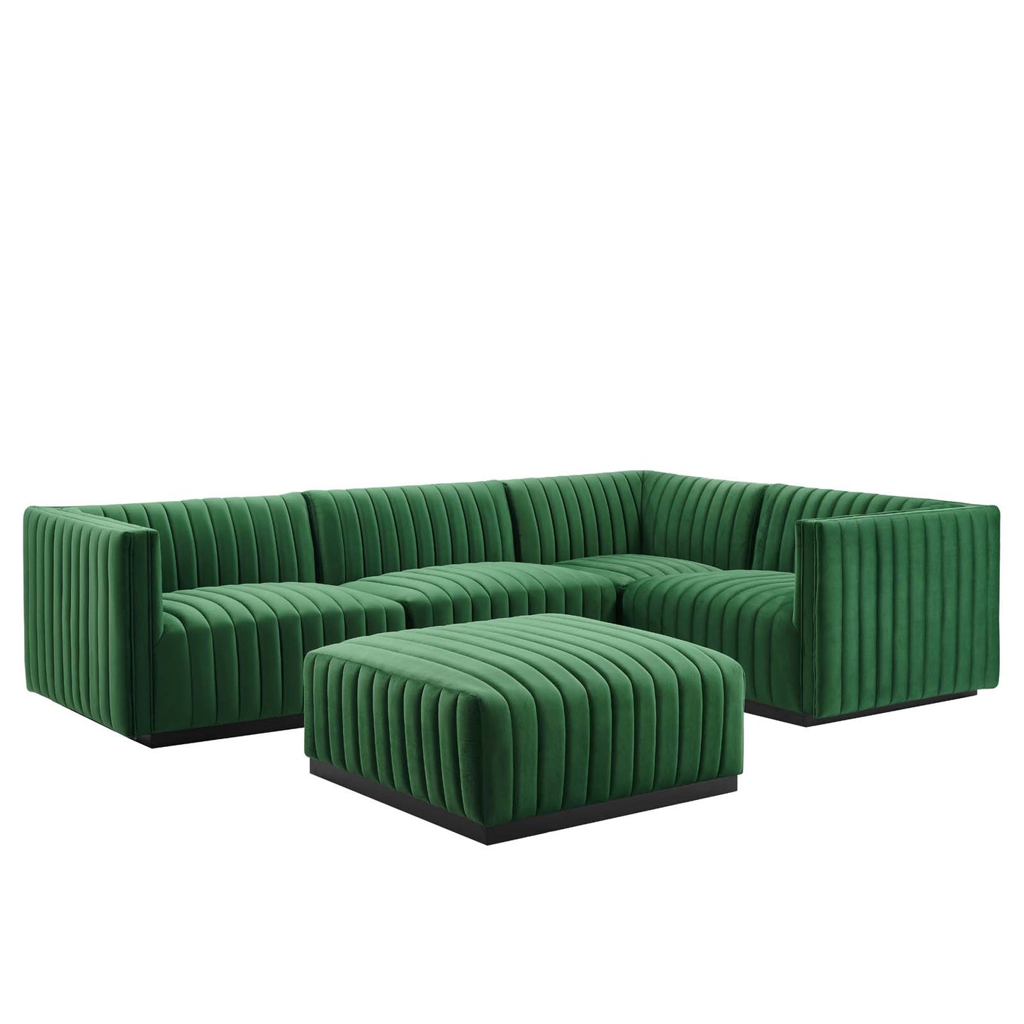 Conjure Channel Tufted Performance Velvet 5-Piece Sectional By Modway - EEI-5775 | Sectional | Modishstore - 17