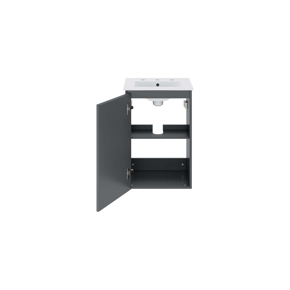 Bryn 18" Wall-Mount Bathroom Vanity By Modway - EEI-5776 | Bathroom Accessories | Modishstore - 11