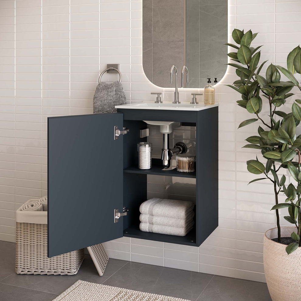 Bryn 18" Wall-Mount Bathroom Vanity By Modway - EEI-5776 | Bathroom Accessories | Modishstore - 16