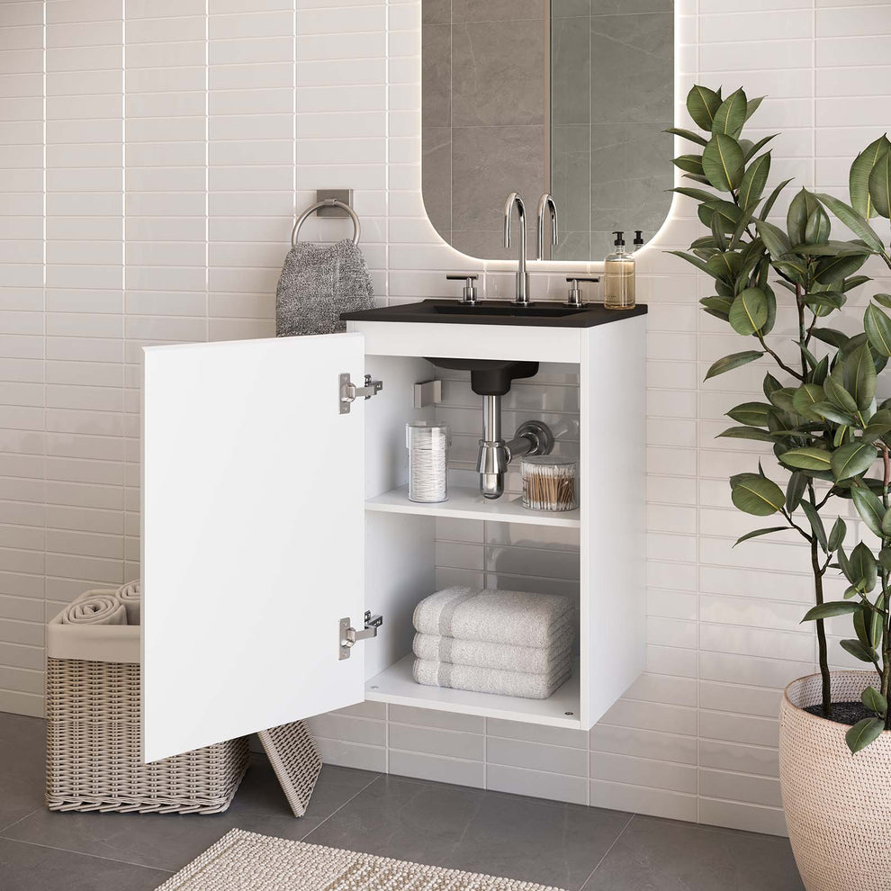 Bryn 18" Wall-Mount Bathroom Vanity By Modway - EEI-5776 | Bathroom Accessories | Modishstore - 24
