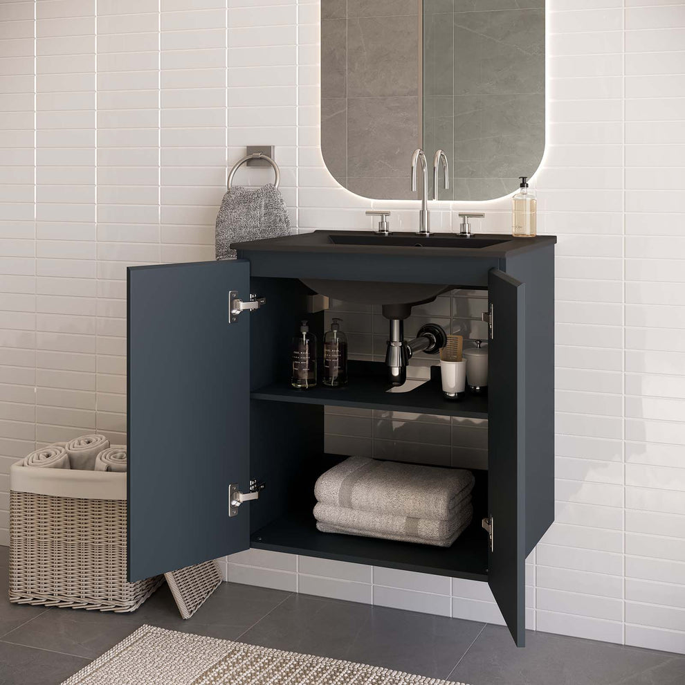 Bryn 24" Wall-Mount Bathroom Vanity By Modway - EEI-5777 | Bathroom Accessories | Modishstore - 1