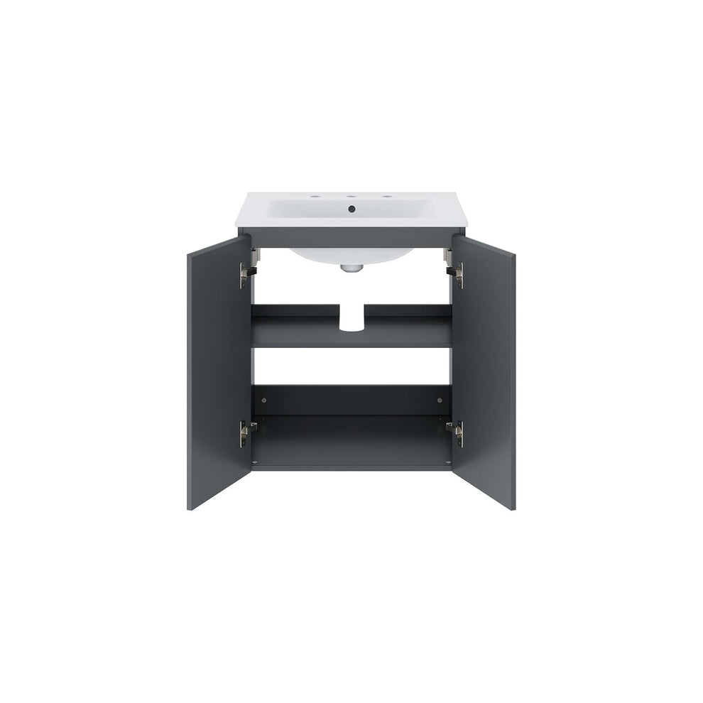 Bryn 24" Wall-Mount Bathroom Vanity By Modway - EEI-5777 | Bathroom Accessories | Modishstore - 11