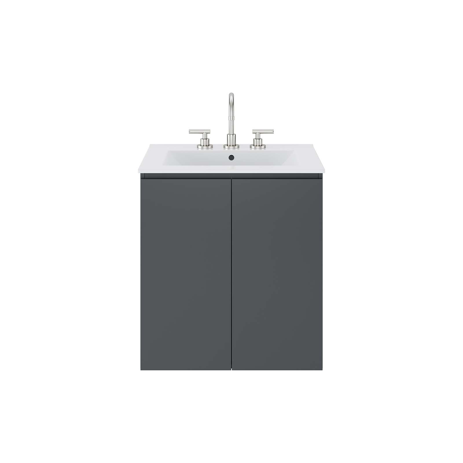 Bryn 24" Wall-Mount Bathroom Vanity By Modway - EEI-5777 | Bathroom Accessories | Modishstore - 13