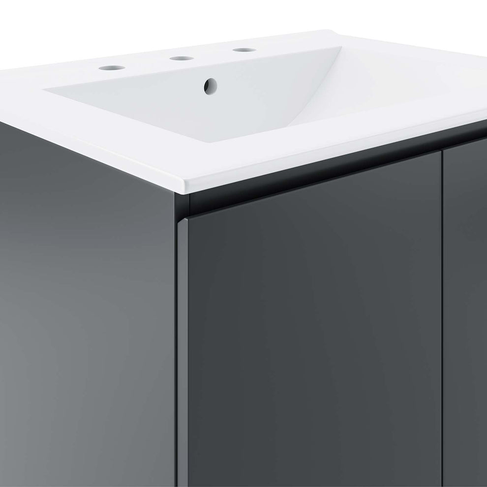 Bryn 24" Wall-Mount Bathroom Vanity By Modway - EEI-5777 | Bathroom Accessories | Modishstore - 14