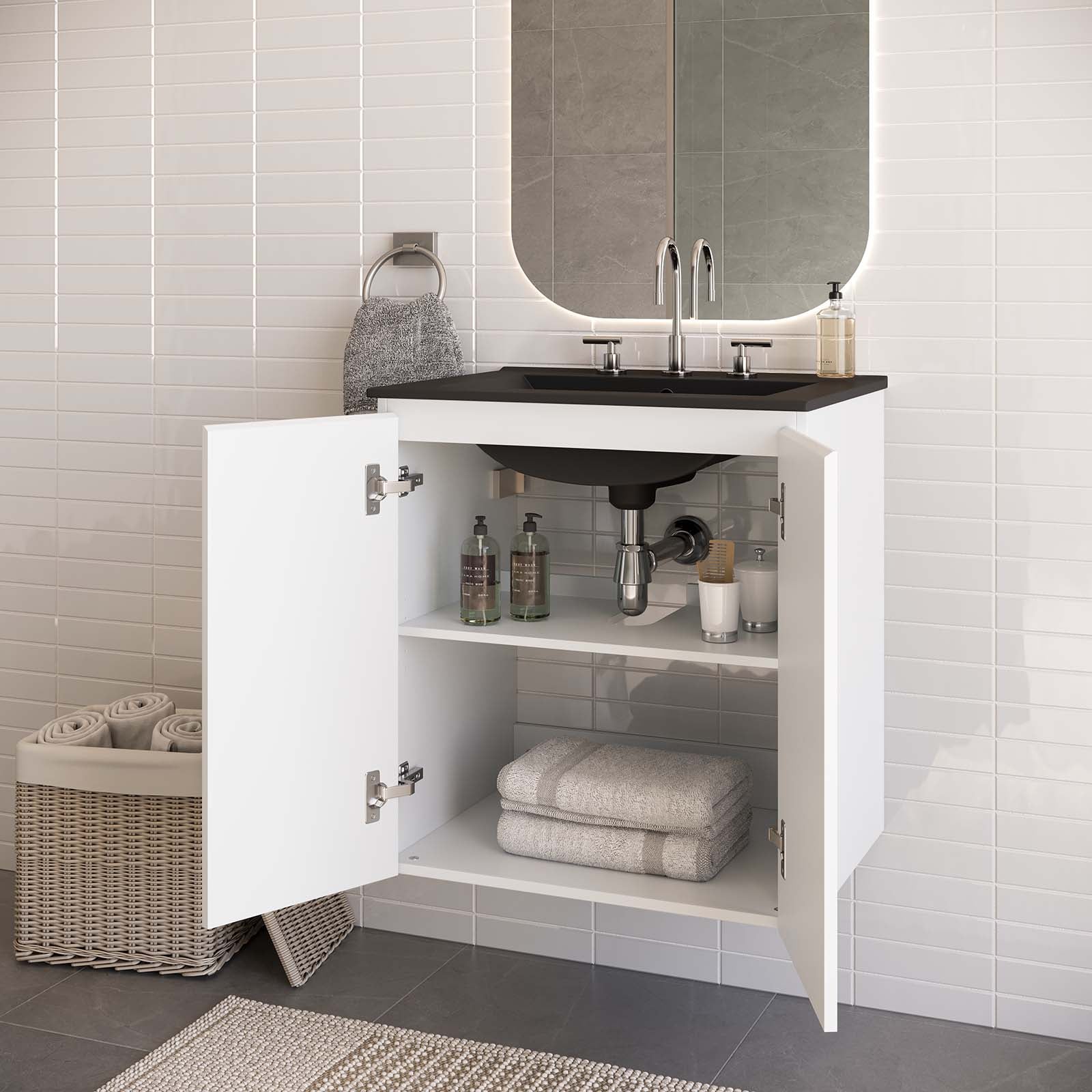 Bryn 24" Wall-Mount Bathroom Vanity By Modway - EEI-5777 | Bathroom Accessories | Modishstore - 24