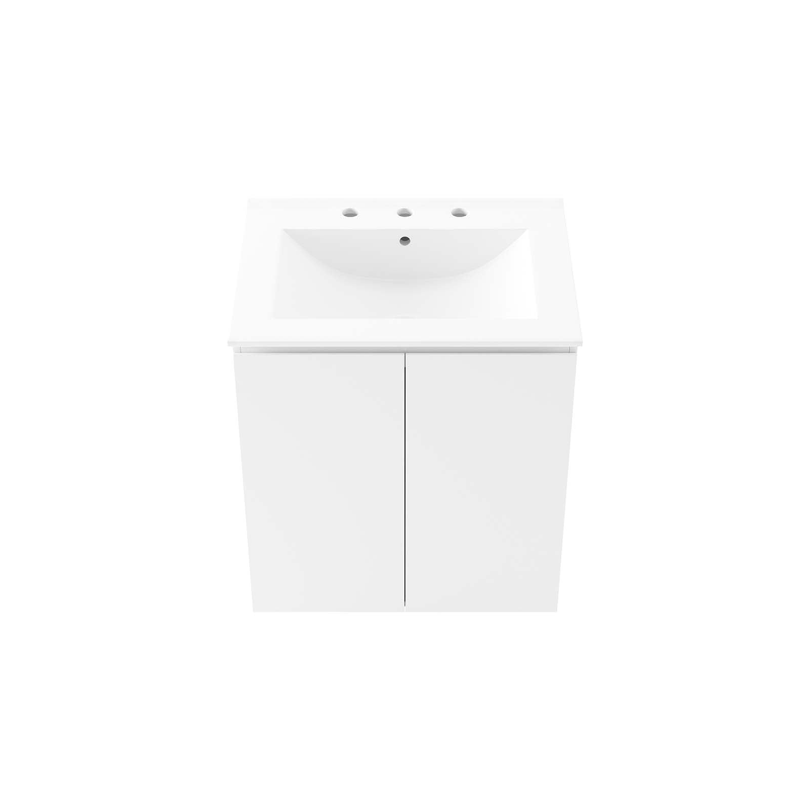 Bryn 24" Wall-Mount Bathroom Vanity By Modway - EEI-5777-GRY-BLK | Bathroom Accessories |  Modishstore - 28