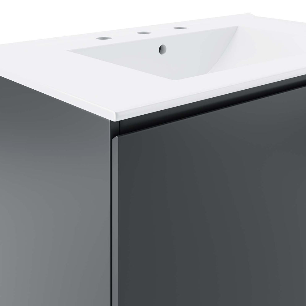 Bryn 30" Wall-Mount Bathroom Vanity By Modway - EEI-5778 | Bathroom Accessories | Modishstore - 14