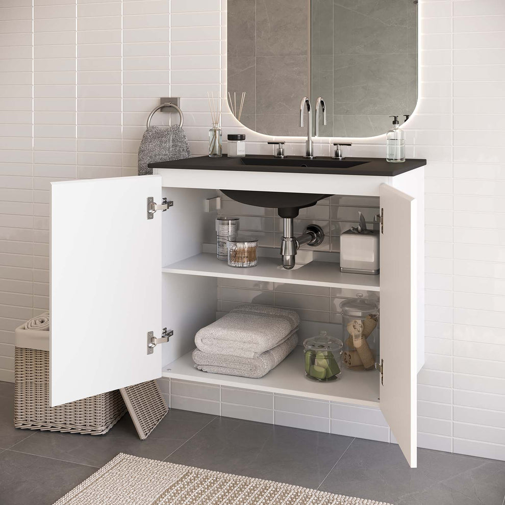 Bryn 30" Wall-Mount Bathroom Vanity By Modway - EEI-5778 | Bathroom Accessories | Modishstore - 24
