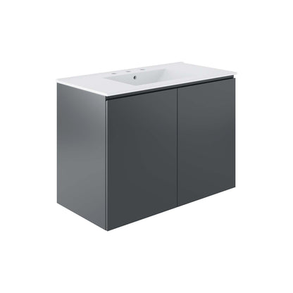 Bryn 36" Wall-Mount Bathroom Vanity By Modway - EEI-5779 | Bathroom Accessories | Modishstore - 9