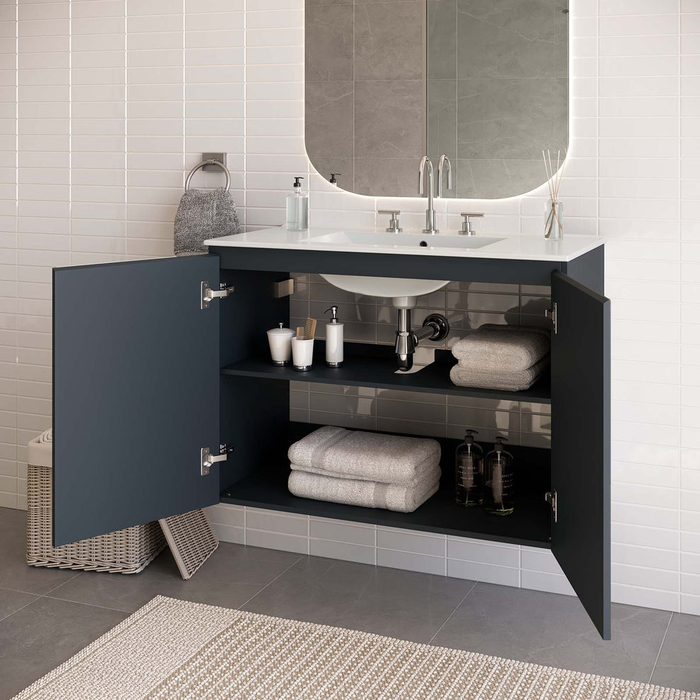 Bryn 36" Wall-Mount Bathroom Vanity By Modway - EEI-5779 | Bathroom Accessories | Modishstore - 16