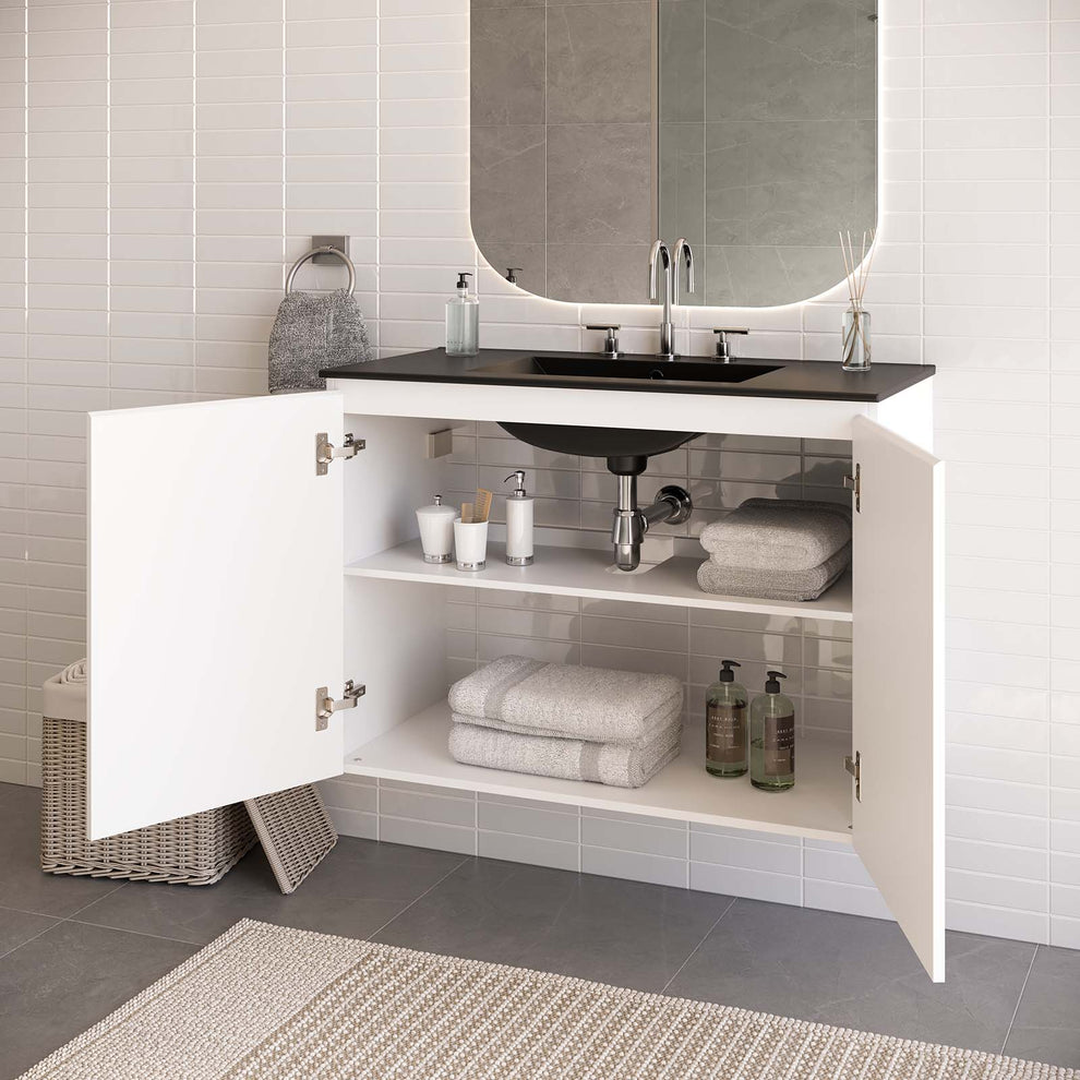 Bryn 36" Wall-Mount Bathroom Vanity By Modway - EEI-5779 | Bathroom Accessories | Modishstore - 24