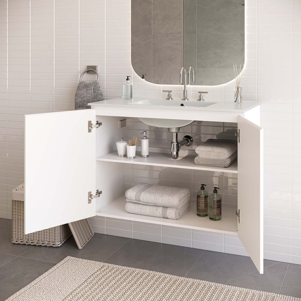 Bryn 36" Wall-Mount Bathroom Vanity By Modway - EEI-5779 | Bathroom Accessories | Modishstore - 32