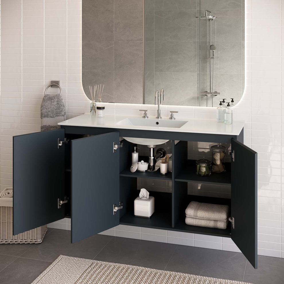 Bryn 48" Wall-Mount Bathroom Vanity By Modway - EEI-5780 | Bathroom Accessories | Modishstore - 16