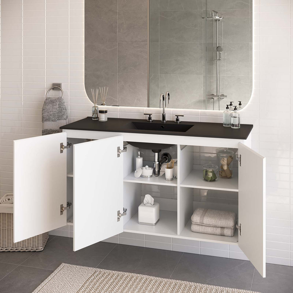Bryn 48" Wall-Mount Bathroom Vanity By Modway - EEI-5780 | Bathroom Accessories | Modishstore - 24