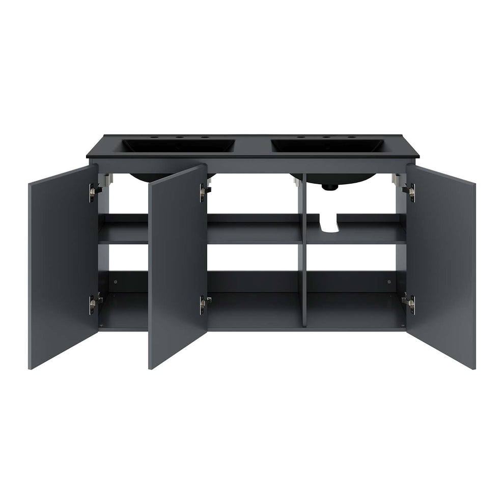 Bryn 48" Wall-Mount Double Sink Bathroom Vanity By Modway - EEI-5781 | Bathroom Accessories | Modishstore - 4