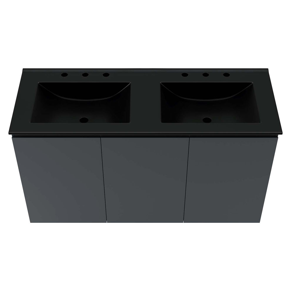 Bryn 48" Wall-Mount Double Sink Bathroom Vanity By Modway - EEI-5781 | Bathroom Accessories | Modishstore - 5