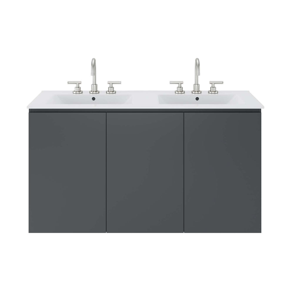 Bryn 48" Wall-Mount Double Sink Bathroom Vanity By Modway - EEI-5781 | Bathroom Accessories | Modishstore - 13