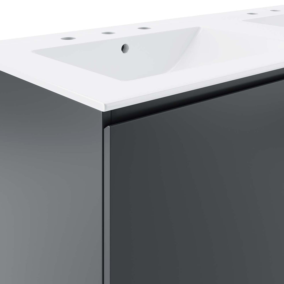 Bryn 48" Wall-Mount Double Sink Bathroom Vanity By Modway - EEI-5781 | Bathroom Accessories | Modishstore - 14