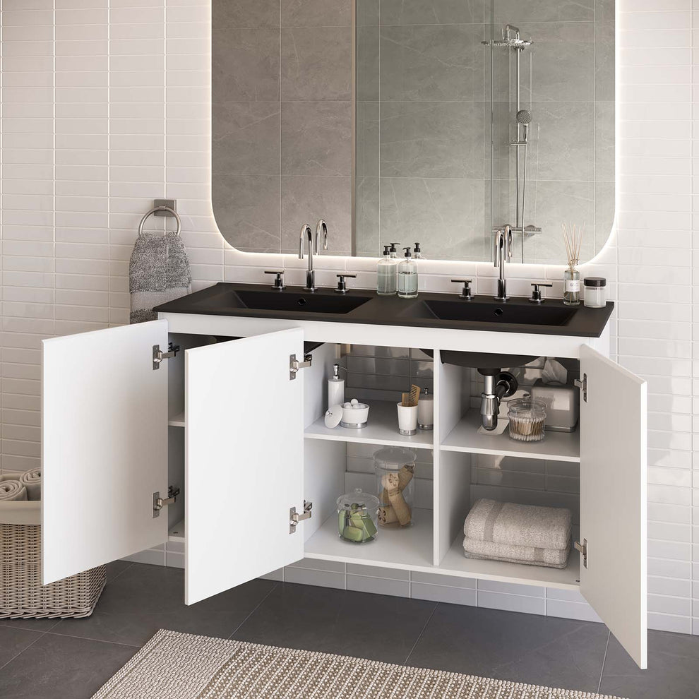 Bryn 48" Wall-Mount Double Sink Bathroom Vanity By Modway - EEI-5781 | Bathroom Accessories | Modishstore - 24