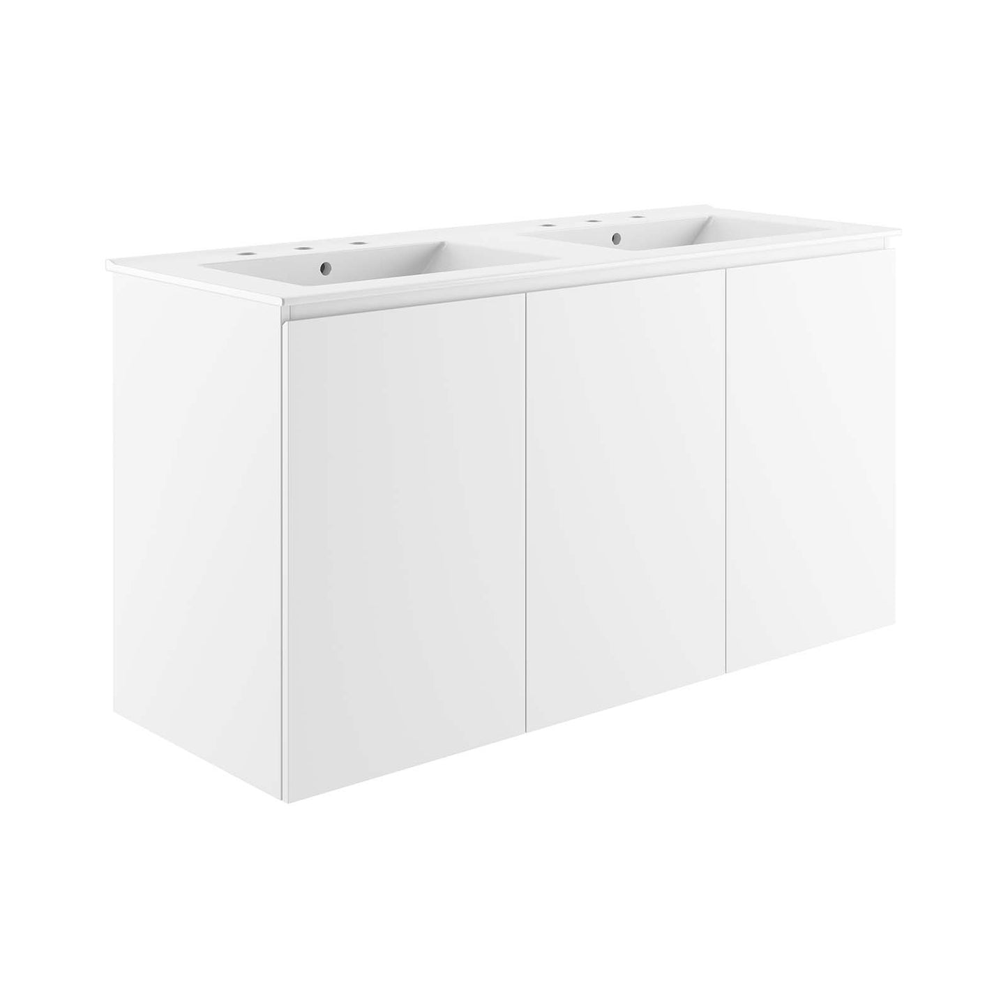 Bryn 48" Wall-Mount Double Sink Bathroom Vanity By Modway - EEI-5781-GRY-BLK | Bathroom Accessories |  Modishstore - 25