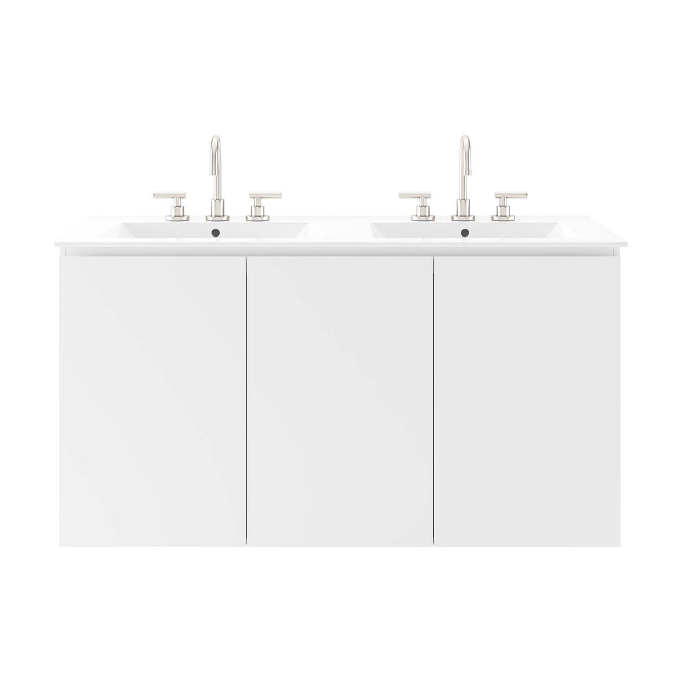 Bryn 48" Wall-Mount Double Sink Bathroom Vanity By Modway - EEI-5781 | Bathroom Accessories | Modishstore - 29