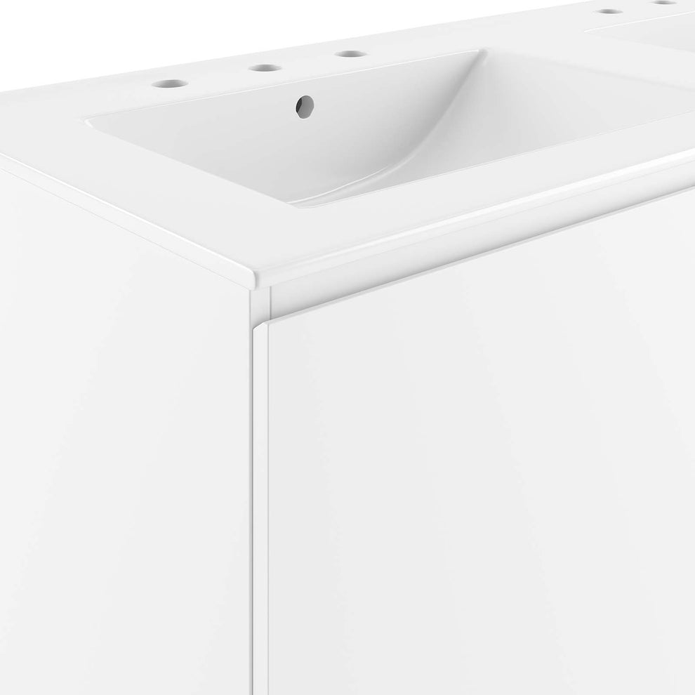 Bryn 48" Wall-Mount Double Sink Bathroom Vanity By Modway - EEI-5781 | Bathroom Accessories | Modishstore - 30