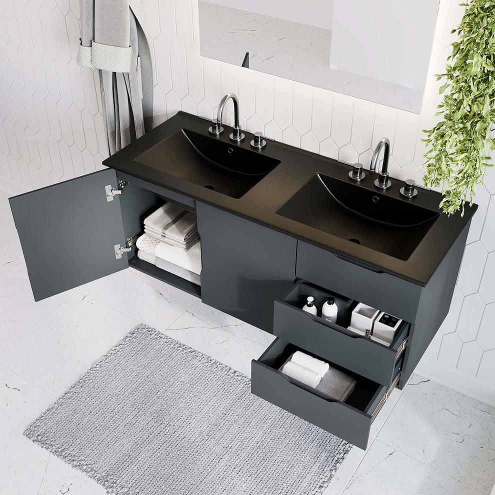 Vitality 48" Double Sink Bathroom Vanity By Modway - EEI-5785 | Bathroom Accessories | Modishstore - 1