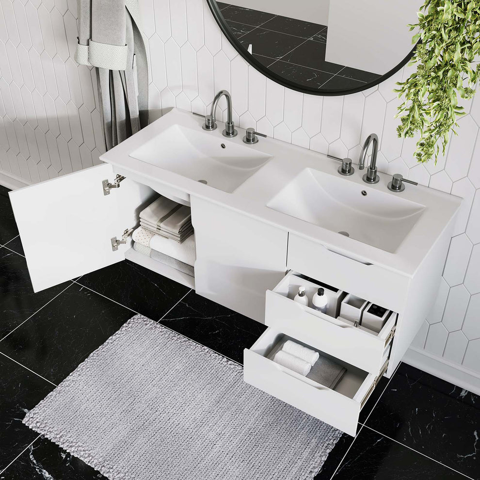 Vitality 48" Double Sink Bathroom Vanity By Modway - EEI-5785 | Bathroom Accessories | Modishstore - 31