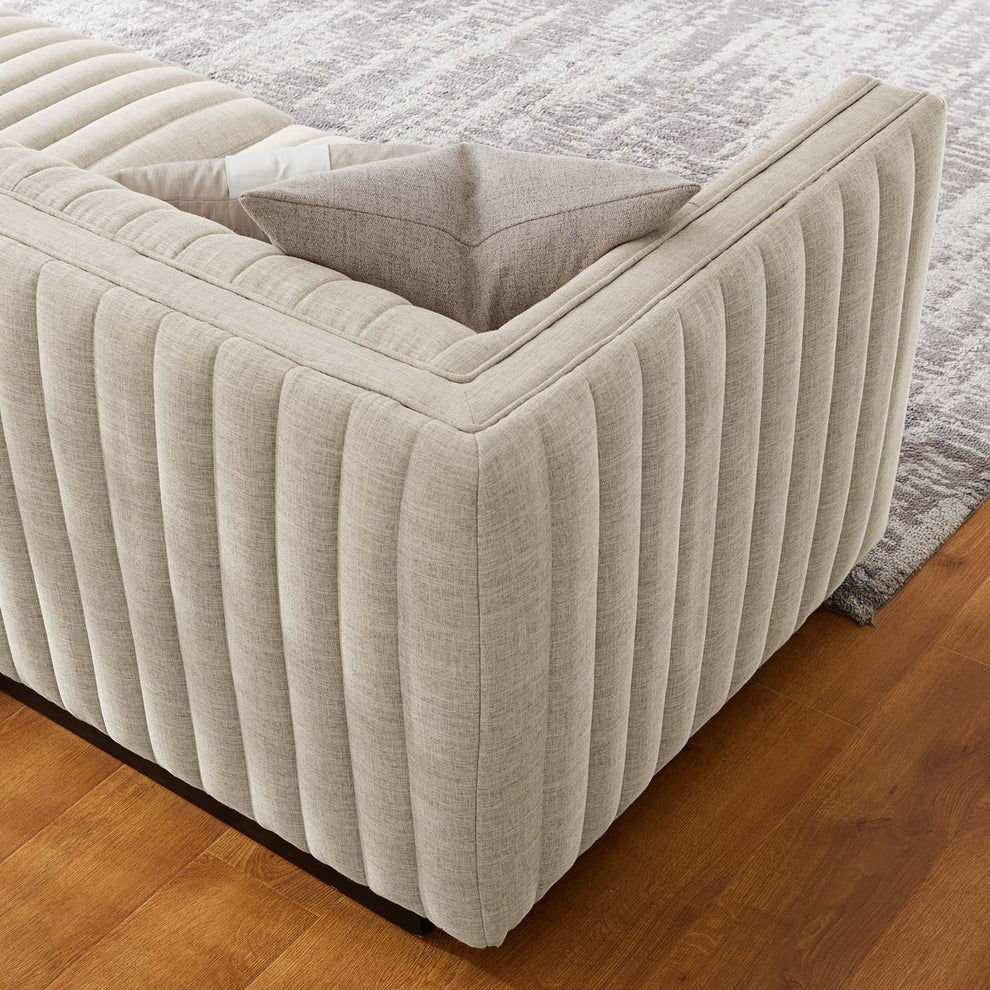 Conjure Channel Tufted Upholstered Fabric Sofa By Modway - EEI-5787 | Sofas | Modishstore - 6