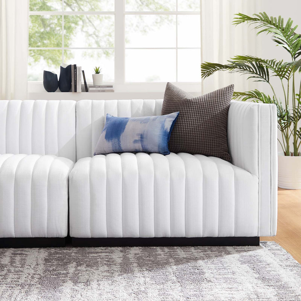 Conjure Channel Tufted Upholstered Fabric Sofa By Modway - EEI-5787 | Sofas | Modishstore - 31