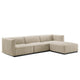 Conjure Channel Tufted Upholstered Fabric 4-Piece Sectional Sofa By Modway - EEI-5788 | Sectional | Modishstore - 2