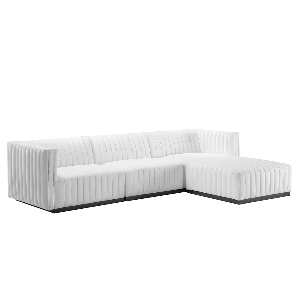 Conjure Channel Tufted Upholstered Fabric 4-Piece Sectional Sofa By Modway - EEI-5788 | Sectional | Modishstore - 33