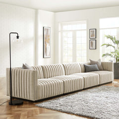Conjure Channel Tufted Upholstered Fabric 4-Piece Sofa By Modway - EEI-5789