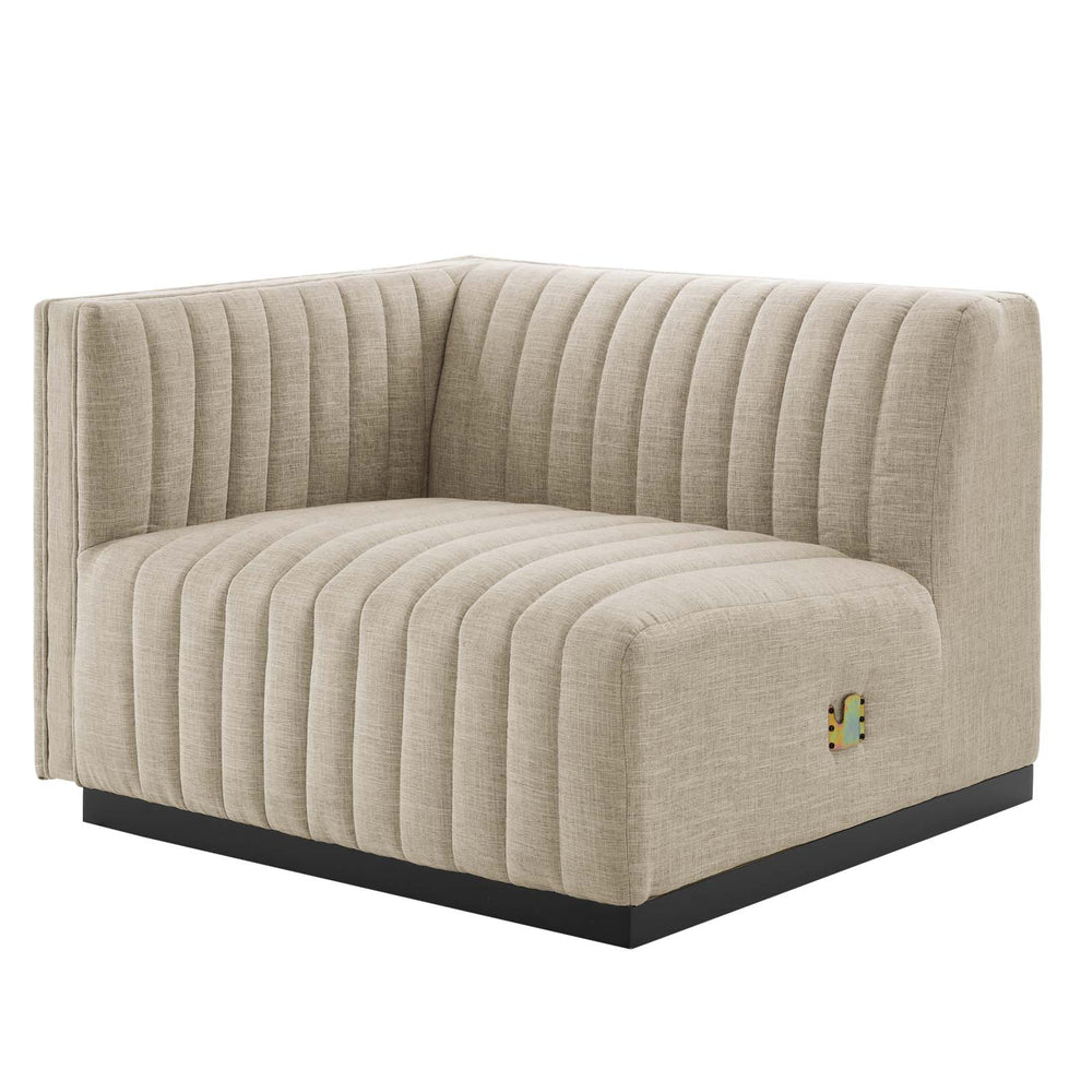 Conjure Channel Tufted Upholstered Fabric 4-Piece Sofa By Modway - EEI-5789 | Sectional | Modishstore - 8