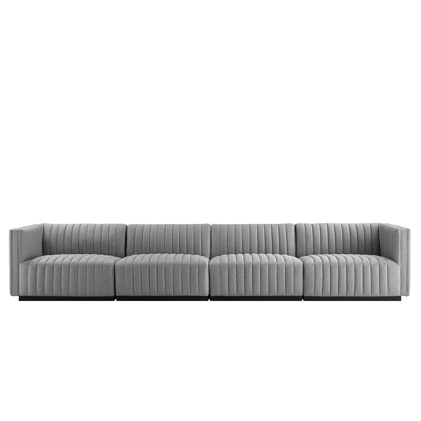 Conjure Channel Tufted Upholstered Fabric 4-Piece Sofa By Modway - EEI-5789 | Sectional | Modishstore - 20