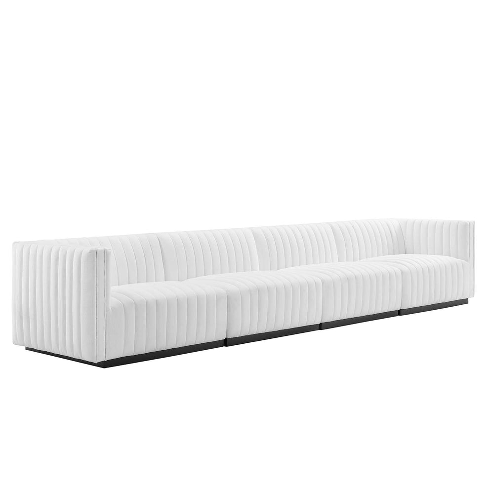 Conjure Channel Tufted Upholstered Fabric 4-Piece Sofa By Modway - EEI-5789 | Sectional | Modishstore - 27
